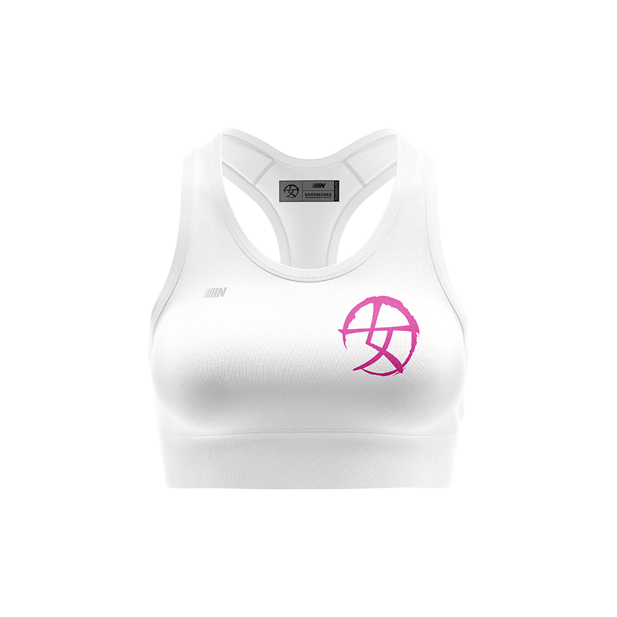 Female Icon Logo Sports Bra - White